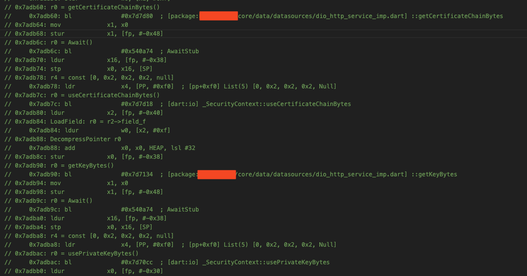 Certificate implementation details in Flutter source